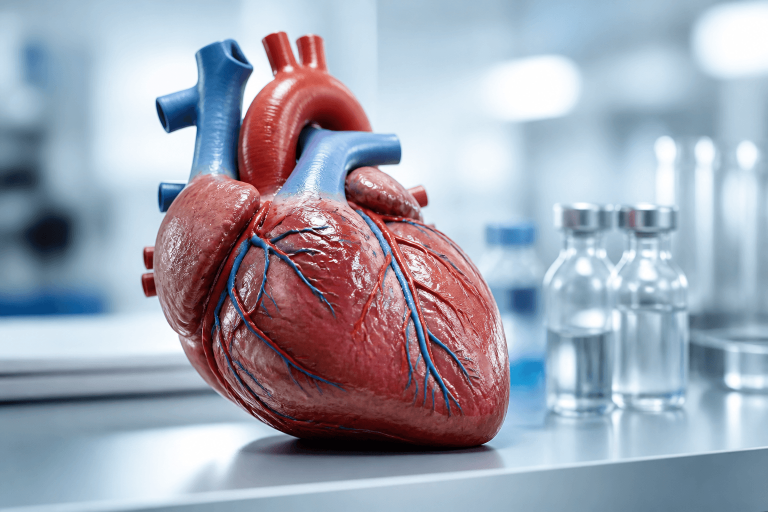 Anatomical heart model representing cardiovascular research
